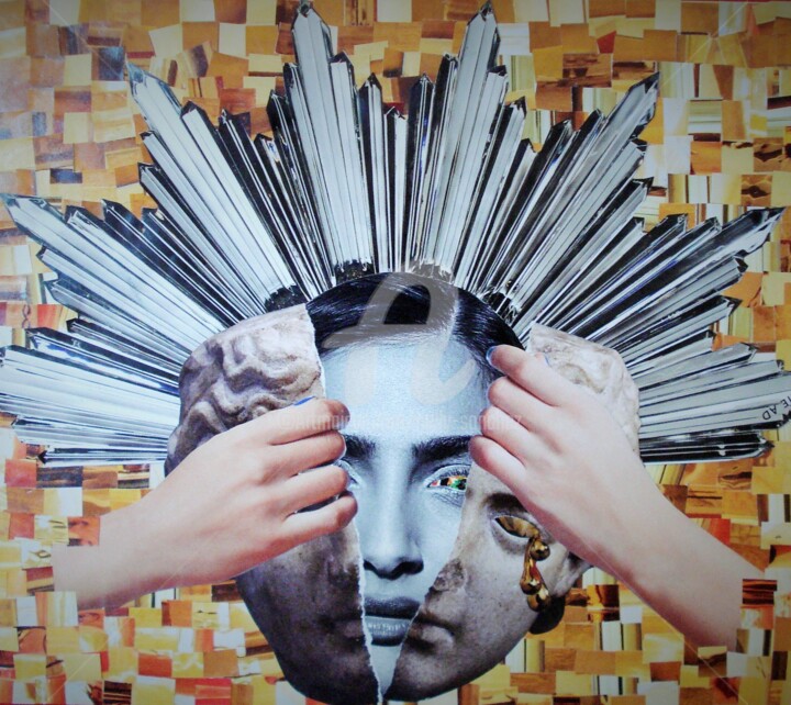 Collages titled "Médée" by Nelly Sanchez, Original Artwork, Collages