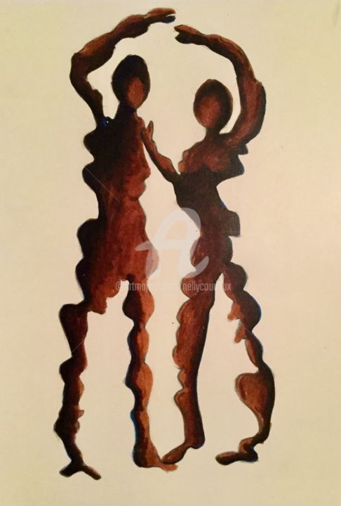 Drawing titled "Ensembles 2" by Nelly Coudoux, Original Artwork, Marker