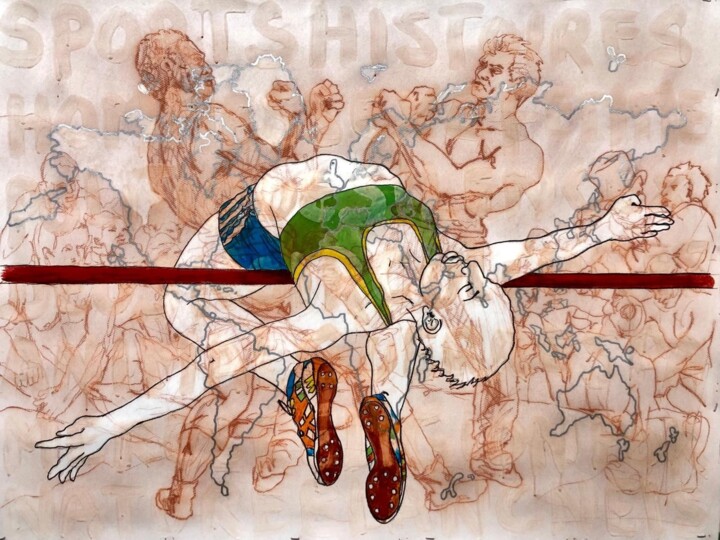 Pintura titulada "Esquive" por Nelson Gomes Teixeira, Obra de arte original, Acrílico Montado en Bastidor de camilla de made…