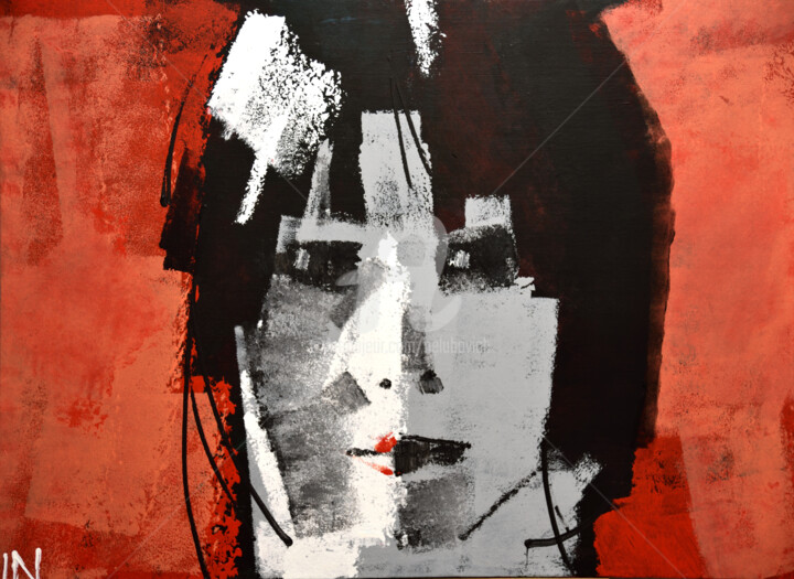Картина под названием "Женский портрет 2" - Igor Nelubovich, Подлинное произведение искусства, Акрил
