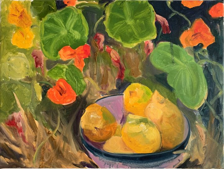 Картина под названием "Fairy lemons" - Marina Nemirovsky, Подлинное произведение искусства, Масло