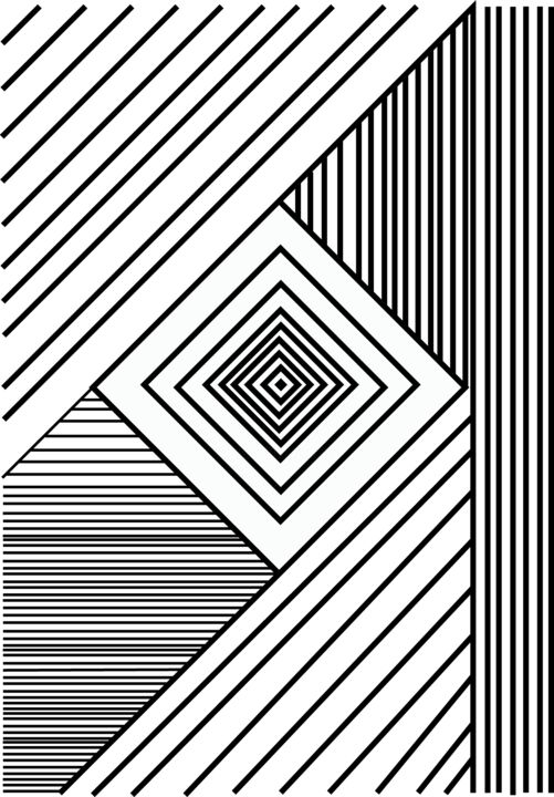 Digital Arts titled "Op Art Poster" by Nemzsuzs, Original Artwork