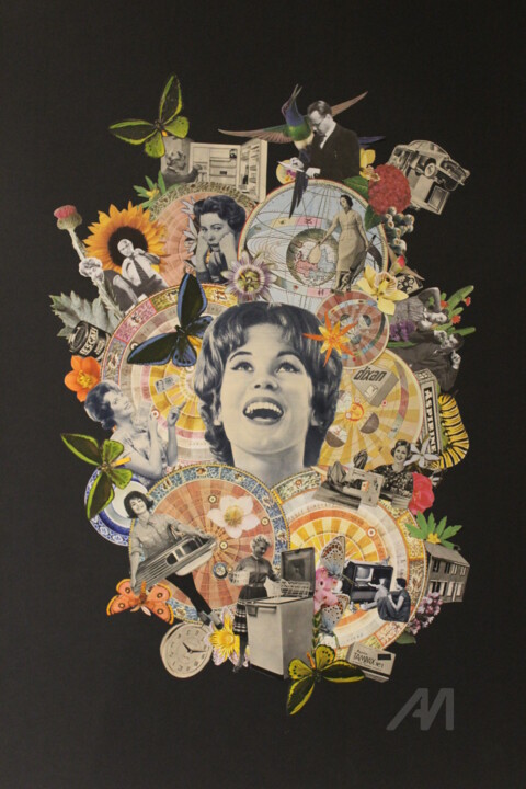 Collages titled "The magical life of…" by Dysfunctional Brain Works, Original Artwork, Paper