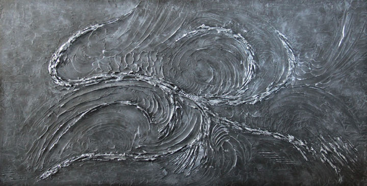 Malerei mit dem Titel "Abstract Aliens  -…" von Neo Asgard, Original-Kunstwerk, Acryl