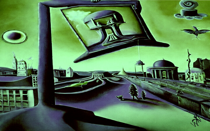 Schilderij getiteld "Vision nocturne" door Neo Kinetic Artis, Origineel Kunstwerk, Acryl