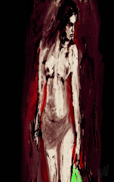 Картина под названием "Judith" - Neo Kinetic Artis, Подлинное произведение искусства, Масло