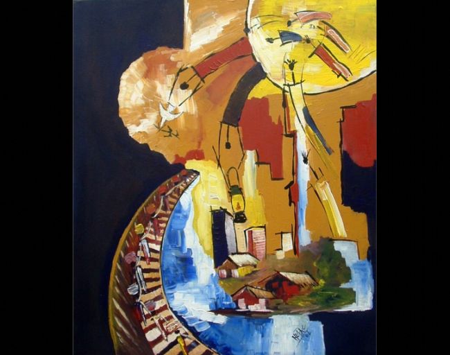 Peinture intitulée "Back to my roots" par Nepac, Œuvre d'art originale,