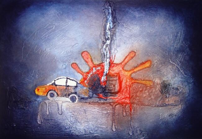 Картина под названием "Burning_the_Ozone.J…" - Nereus Patrick Cheo (Nepac), Подлинное произведение искусства