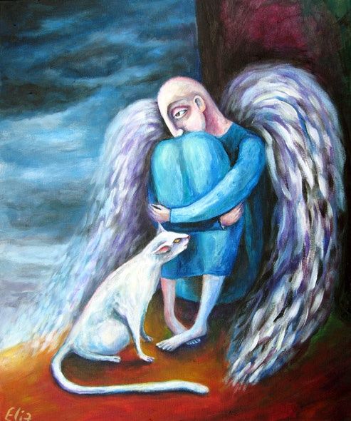 Painting titled "FORGIVE THEM..." by Nesis Elisheva (Eli7), Original Artwork, Oil