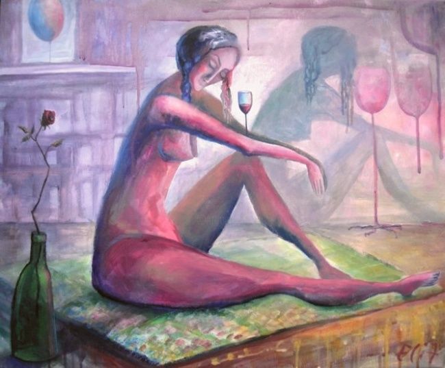 Painting titled "ROSE DREAMS" by Nesis Elisheva (Eli7), Original Artwork, Acrylic