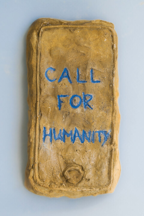 "Call for humanity" başlıklı Heykel Sasha Nesterkina tarafından, Orijinal sanat, Beton
