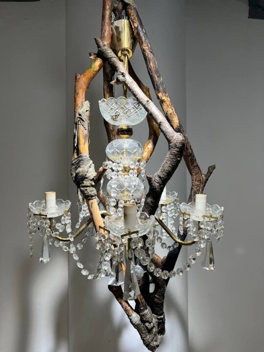 Sculpture titled "Forgotten Light V,…" by Sasha Nesterkina, Original Artwork, Wood