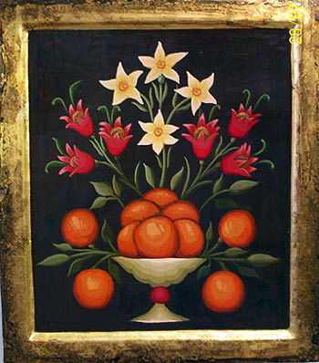 Pintura intitulada "Fruits and Flowers" por Nestor Patialiakas, Obras de arte originais