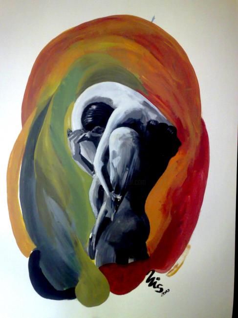 Pintura intitulada "te llevo" por Nestor Nis, Obras de arte originais