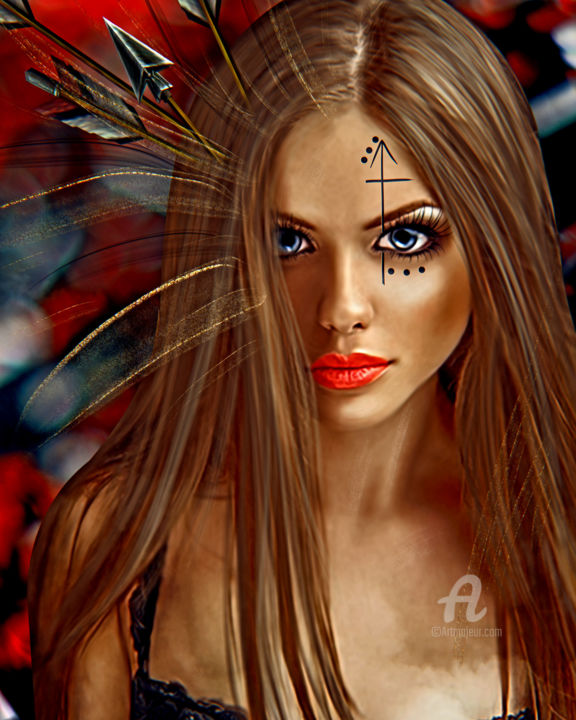 Цифровое искусство под названием "Sagittarius" - Net Morozova (bourzhuy), Подлинное произведение искусства, Цифровая живопись