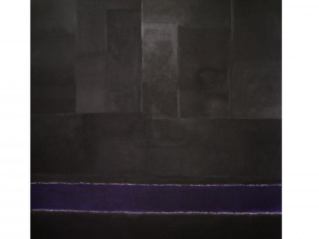 Peinture intitulée "purple base" par Neubach, Œuvre d'art originale, Huile