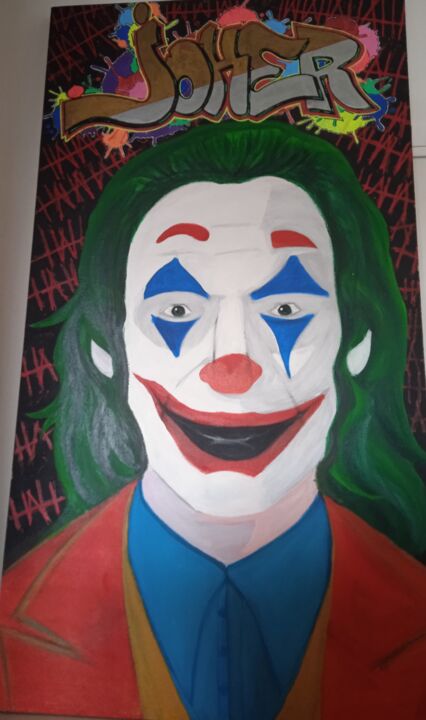 Painting titled "Joker" by Vince, Original Artwork, Spray paint