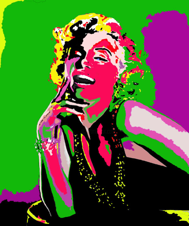 Arts numériques intitulée "Marilyn" par Lisarco Namune, Œuvre d'art originale, Peinture numérique