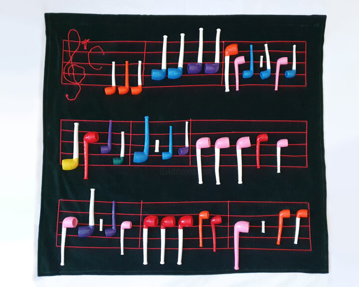 纺织艺术 标题为“Revolutionary Wall…” 由Nevenka Spasic-Thater, 原创艺术品, 挂毯