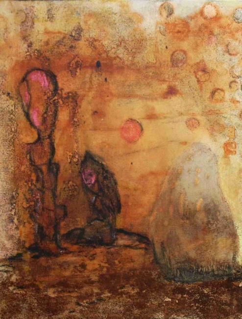 Pittura intitolato "La prière" da Estel Neveu, Opera d'arte originale