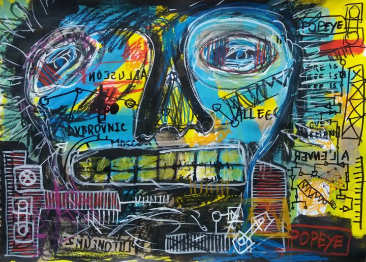 Painting titled "Plutonium 239" by Nevio Massaro, Original Artwork, Acrylic