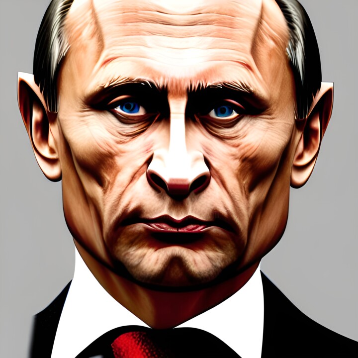 Digital Arts με τίτλο "Putin 4" από Nevio Massaro, Αυθεντικά έργα τέχνης, Εικόνα που δημιουργήθηκε με AI