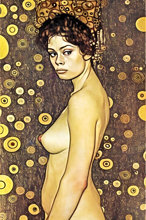 Arts numériques intitulée "Gina Lollobrigida 1" par Nevio Massaro, Œuvre d'art originale, Image générée par l'IA