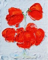 Painting titled "Poppies" by Vladimir Noskov, Original Artwork