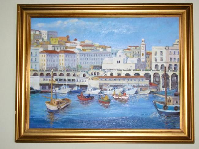 Malerei mit dem Titel "Alger" von Newfel, Original-Kunstwerk, Öl