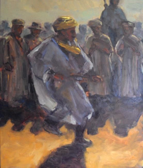 Painting titled "Danse Allaoui" by Newfel, Original Artwork