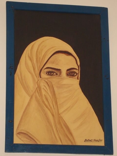 Peinture intitulée "femme d'essaouira" par Newggallery, Œuvre d'art originale