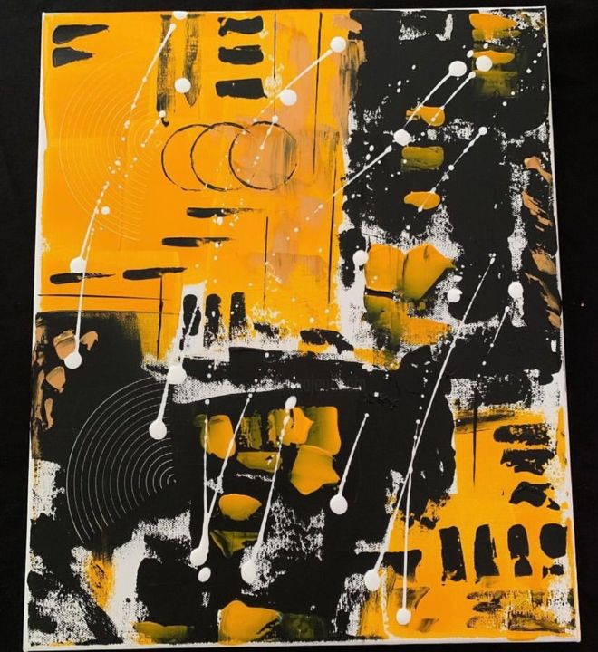 Painting titled "Polychrome" by Ng_abstrait_paint, Original Artwork, Acrylic