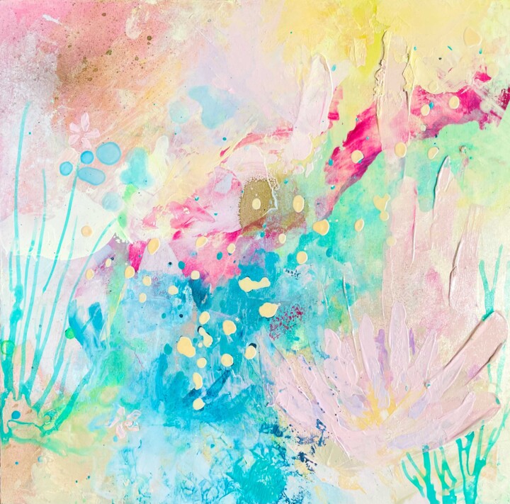 Painting titled "Wonderland's coral…" by Ngendo, Original Artwork, Acrylic