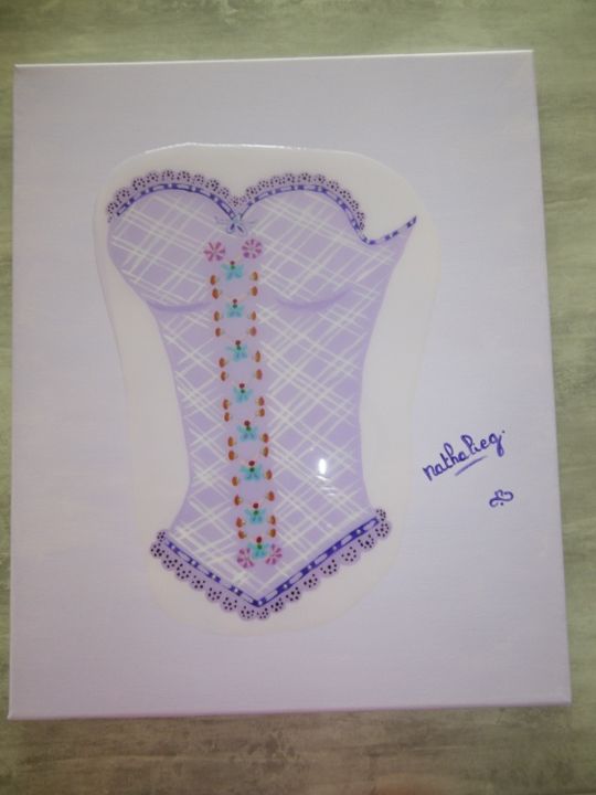 Peinture intitulée "corset" par Nathalie Grosso, Œuvre d'art originale