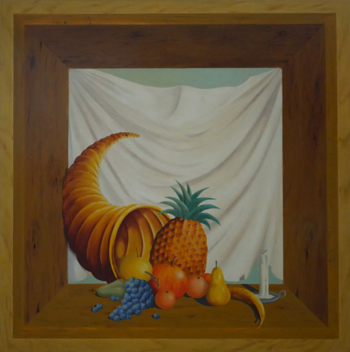 Peinture intitulée "La corne d'abondance" par N-Hill, Œuvre d'art originale, Huile