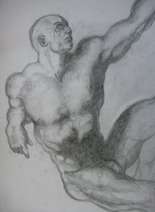 Painting titled "Faust" by Niccolò Montemagni, Original Artwork, Graphite