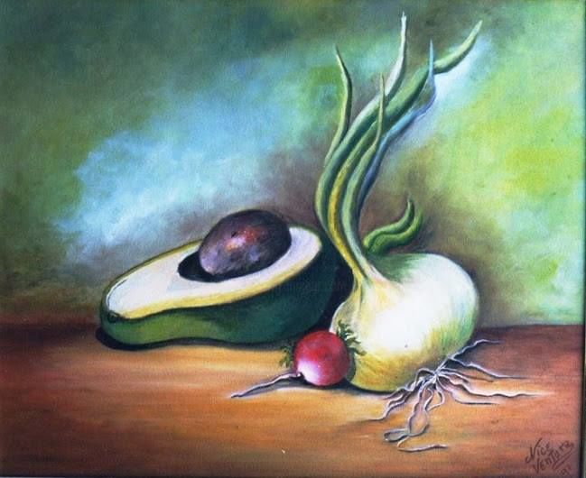 Pintura intitulada "abacate.jpg" por Nice Ventura, Obras de arte originais