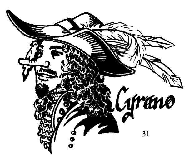 Drawing titled "Cyrano de Bergerac" by Nichalia Schwartz, Original Artwork, Other