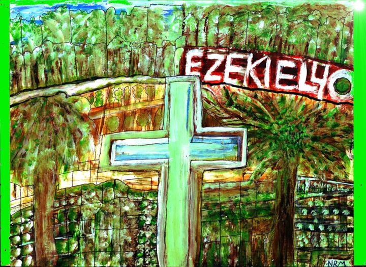 Painting titled "ezekial.jpg" by Nicholas R. Morgan Nrm, Original Artwork