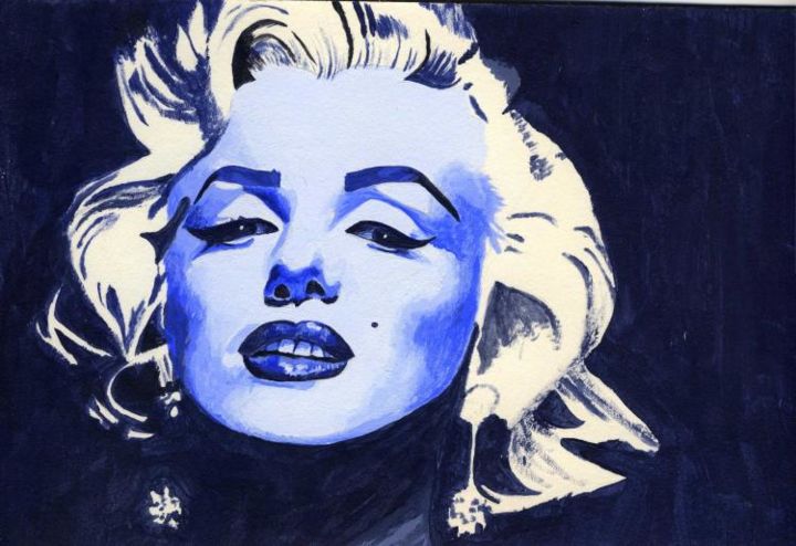 Schilderij getiteld "Marilyn Monroe" door Nichole Herbst, Origineel Kunstwerk