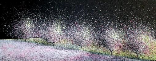 Pintura titulada "Nuit sur les olivie…" por Nick Cowling, Obra de arte original