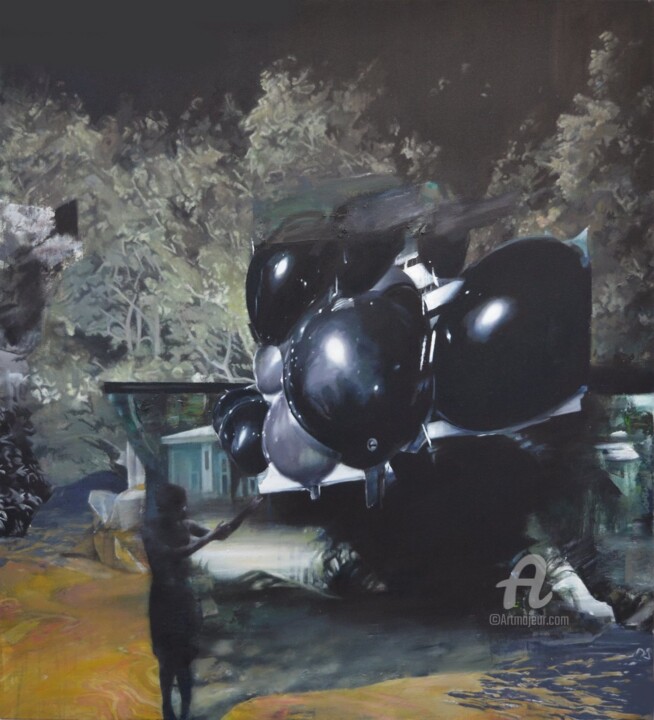 Pittura intitolato "Stormbringer" da Nick Offer, Opera d'arte originale, Olio