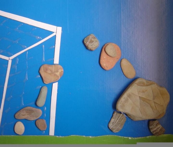 Painting titled "Primitive games" by Nick Name, Original Art,