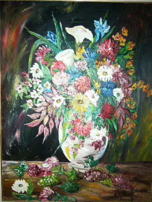 Painting titled "LE BOUQUET DE NICKY" by Nicky Neef, Original Artwork