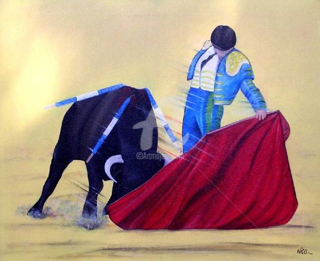 Painting titled "Duel" by Nico, Original Artwork, Other