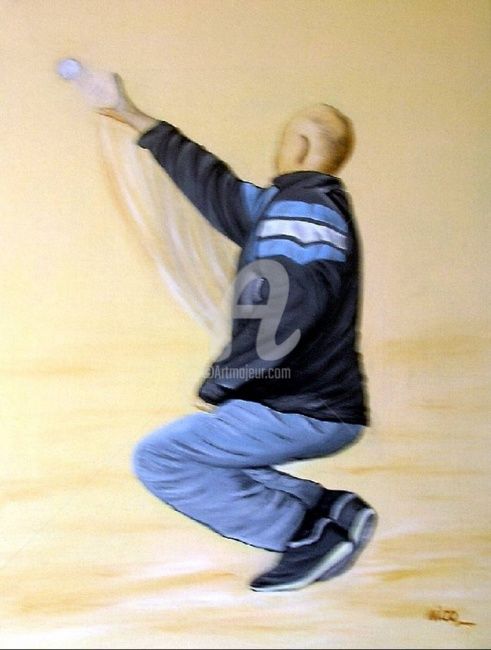 Peinture intitulée "Je la pointe" par Nico, Œuvre d'art originale, Autre