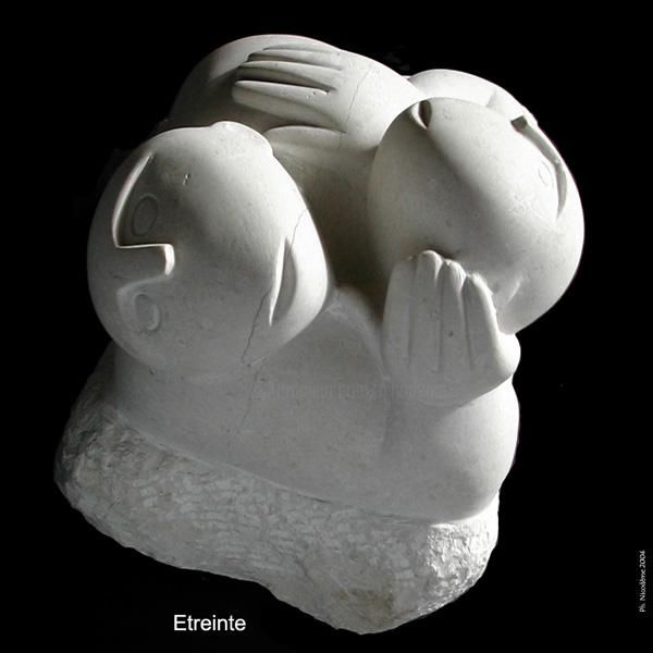 Sculpture titled "Etreinte" by Philippe Nicodème, Original Artwork