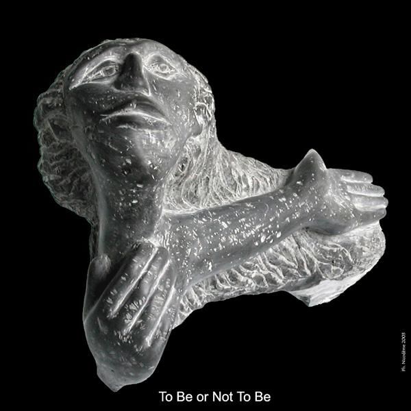 Sculpture intitulée "to be or not to be" par Philippe Nicodème, Œuvre d'art originale