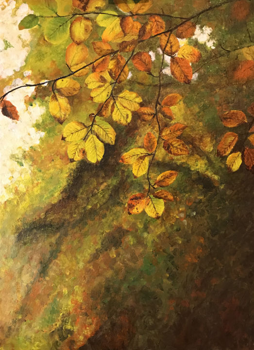 Peinture intitulée "Automne" par Nicofre, Œuvre d'art originale, Acrylique