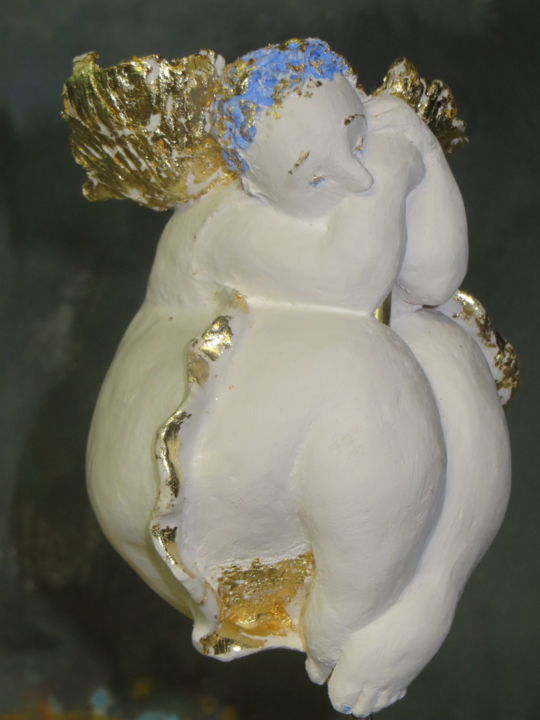 Sculpture titled "mon ange" by Nicola Deux, Original Artwork, Ceramics